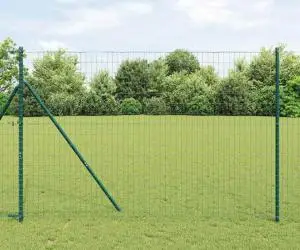 vidaXL Gard Euro Verde 1.5x10 m Oțel