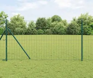 vidaXL Gard Euro Verde 1.2 x 10 m Oțel