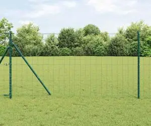 vidaXL Gard Euro Verde 1,4x10 m Oțel