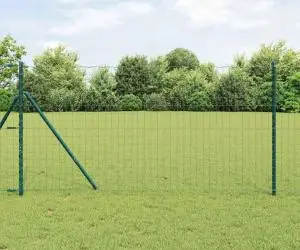 vidaXL Gard Euro Verde 1.4x10 m Oțel