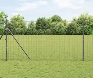 vidaXL Gard Euro Gri 1.4x10 m Oțel