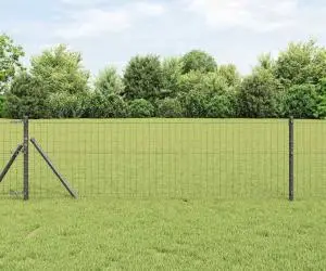 vidaXL Gard Euro Gri 0.8x10 m Oțel