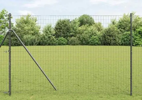 Îngrădire Euro Gri 1.5x10 m Oțel - 1/5