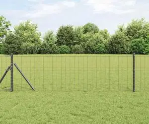 vidaXL Euro Gard Gri 0.6x50 m Oțel