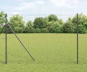 vidaXL Euro Fence Gri 1,6x10 m Oțel