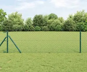 vidaXL Gard Verde 25 x 0.8 m Oțel galvanizat