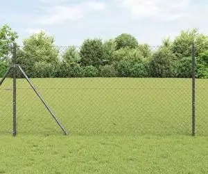 vidaXL Gard Gri 10 x 1.2 m Oțel galvanizat