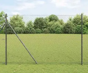 vidaXL Gard Gri 10 x 1.5 m Metal