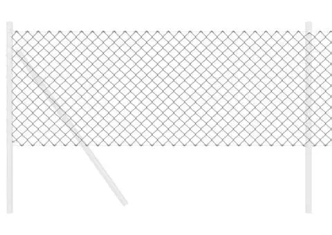 Gard Gri 25 x 0.4 m Metal cu acoperire PVC - 3/5