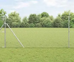 vidaXL Gard Argintiu 10 x 1.2 m Oțel galvanizat