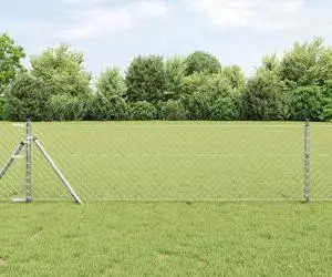 vidaXL Gard Argintiu 10 x 0.6 m Oțel galvanizat