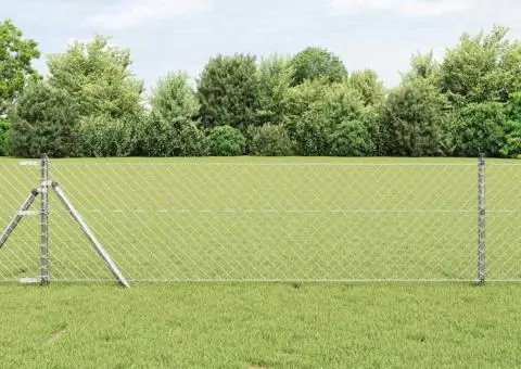 Gard Argintiu 10 x 0.8 m Oțel galvanizat - 1/5