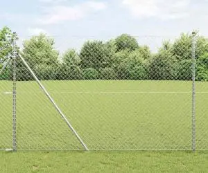 vidaXL Gard Argintiu 10 x 1.5 m Oțel galvanizat