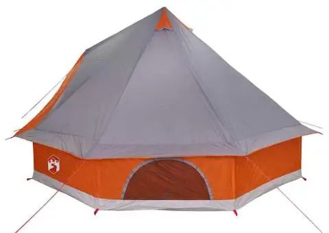 Cort de familie Tipi gri și portocaliu, impermeabil pentru 8 persoane - 5/5