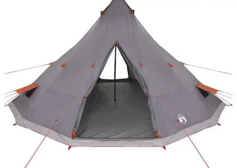 Cort de familie tipi gri și portocaliu 12 persoane impermeabil - 4/5