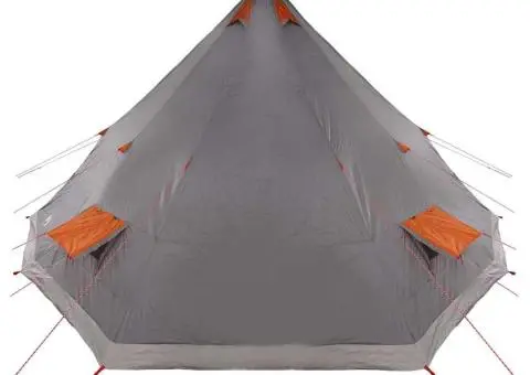 Cort de familie tipi gri și portocaliu 12 persoane impermeabil - 5/5