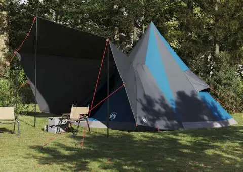 Cort de Familie Tipi Albastru 12 Persoane Impermeabil - 1/5