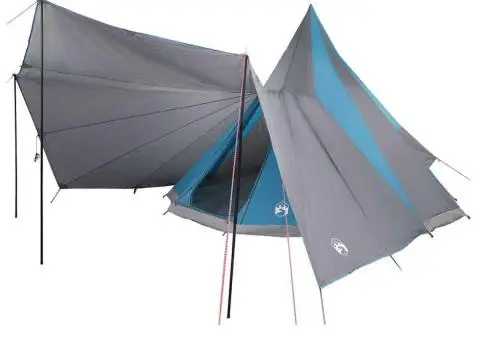 Cort de Familie Tipi Albastru 12 Persoane Impermeabil - 2/5