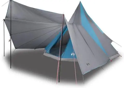 Cort de Familie Tipi Albastru 12 Persoane Impermeabil - 3/5