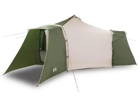 Cort Tipi pentru Familie, Verde, pentru 8 Persoane Impermeabil - 3/5