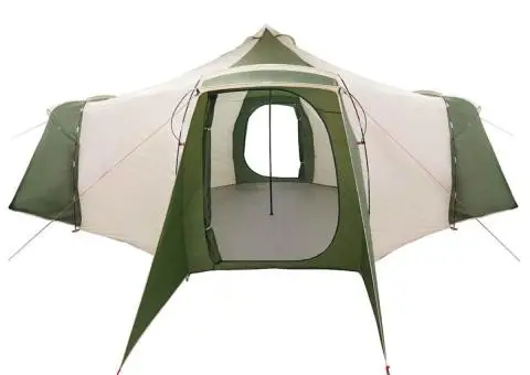 Cort Tipi pentru Familie, Verde, pentru 8 Persoane Impermeabil - 4/5