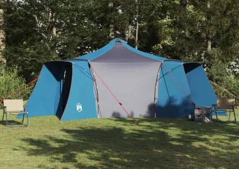 Cort Tipi în albastru, pentru 8 persoane, waterproof. - 1/5
