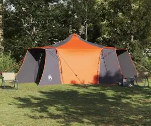 vidaXL Cort cu acoperiș Gri și Portocalie 492 x 492 x 275 cm Poliester