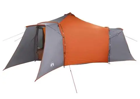Cort cu acoperiș Gri și Portocalie 492 x 492 x 275 cm Poliester - 2/5