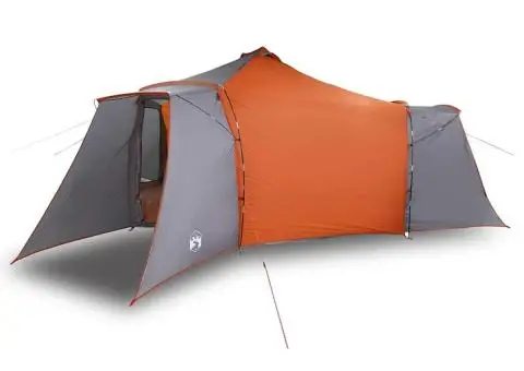 Cort cu acoperiș Gri și Portocalie 492 x 492 x 275 cm Poliester - 3/5