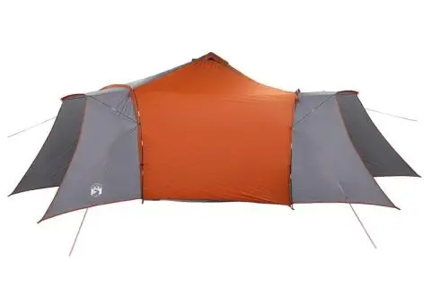 Cort cu acoperiș Gri și Portocalie 492 x 492 x 275 cm Poliester - 5/5