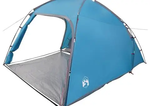 Cort cu acoperiș albastru Mediu Poliester și fibră de sticlă - 2/5