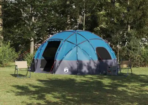 Cort cu acoperiș albastru mare Poliester și fibră de sticlă - 1/5