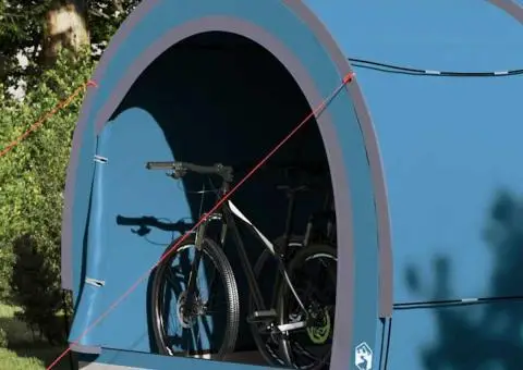 Cort pentru depozitare biciclete Albastru 256 x 222 x 182 cm - 4/5
