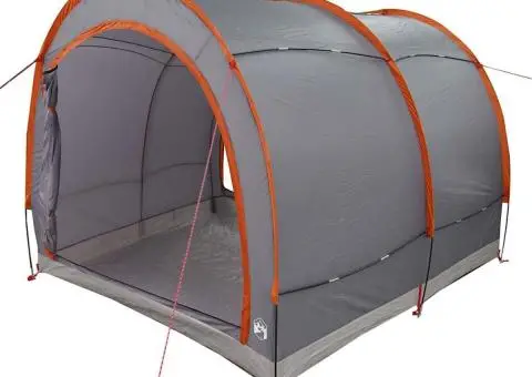 Cort pentru depozitare biciclete cu acoperiș Gri și Portocalie - 2/5