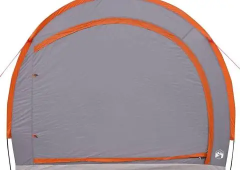 Cort pentru depozitare biciclete cu acoperiș Gri și Portocalie - 5/5