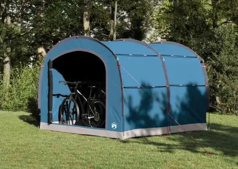 Cort cu acoperiș cu aerisire de aer albastru 268 x 240 x 191 cm - 1/5