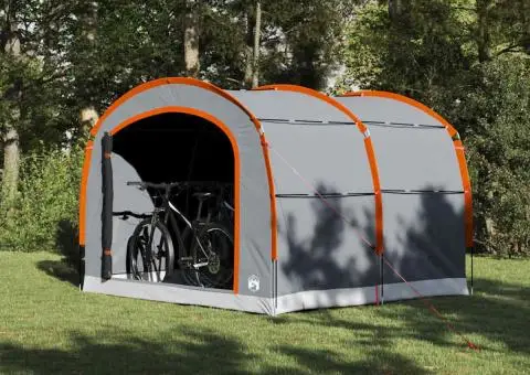 Cort cu acoperiș cu aerisire de aer Gri și portocaliu 268 x 240 x 191 cm - 1/5