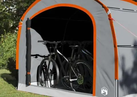 Cort cu acoperiș cu aerisire de aer Gri și portocaliu 268 x 240 x 191 cm - 4/5