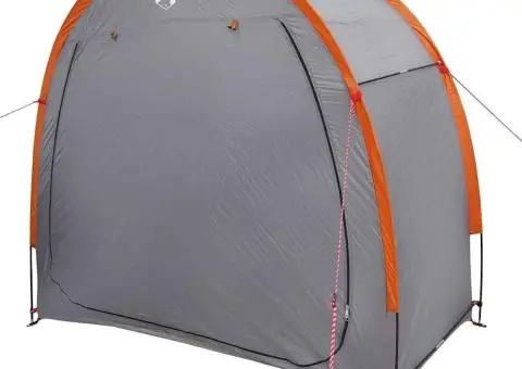 Cort pentru Depozitare pe Spate cu acoperiș cu depozitare Gri și Portocalie - 2/5