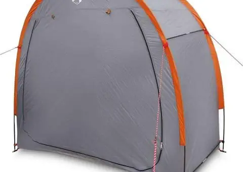 Cort pentru Depozitare pe Spate cu acoperiș cu depozitare Gri și Portocalie - 3/5