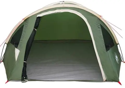 Cort cu acoperiș Verde Mediu Poliester și fibră de sticlă - 4/5