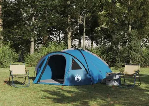 Cort cu acoperiș albastru Mediu Poliester - 1/5