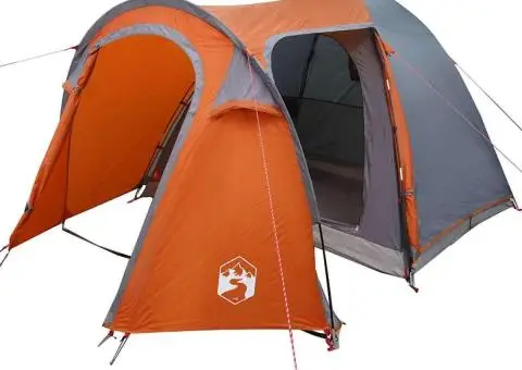 Cort cu dome cu acoperiș cu depozitare cu aerisire de aer Gri și Portocalie - 2/5