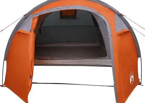 Cort cu dome cu acoperiș cu depozitare cu aerisire de aer Gri și Portocalie - 4/5