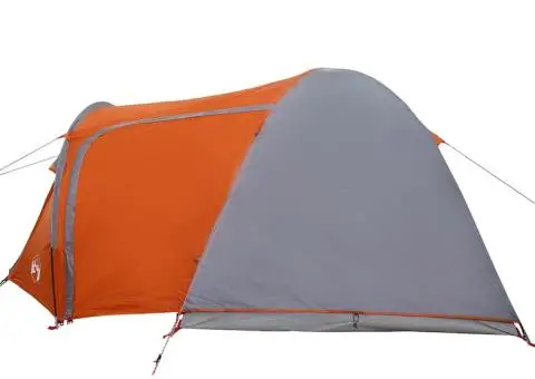 Cort cu dome cu acoperiș cu depozitare cu aerisire de aer Gri și Portocalie - 5/5