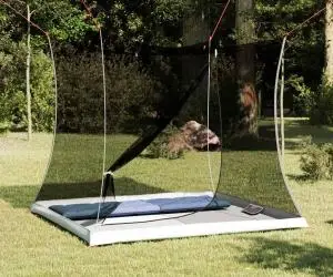 vidaXL Cort interior Negru 206 x 188 x 175 cm Plasă