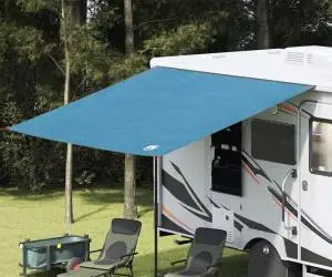 vidaXL Tarp rezistent la apă albastru 350 x 240 cm
