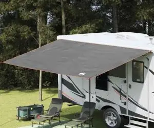 vidaXL Tarp rezistent la apă Gri și Portocalie 460 x 240 cm