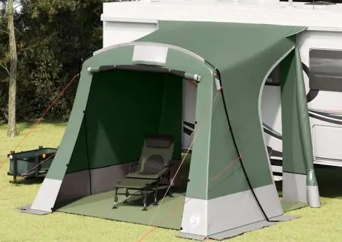 Cort cu acoperiș Altele Verde și Negru 285 x 255 x 245 cm Poliester - 1/5