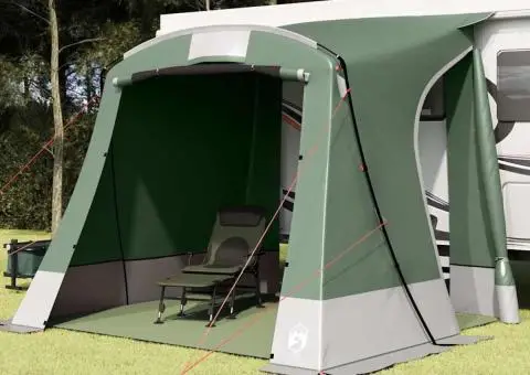 Cort cu acoperiș Altele Verde și Negru 285 x 255 x 245 cm Poliester - 3/5